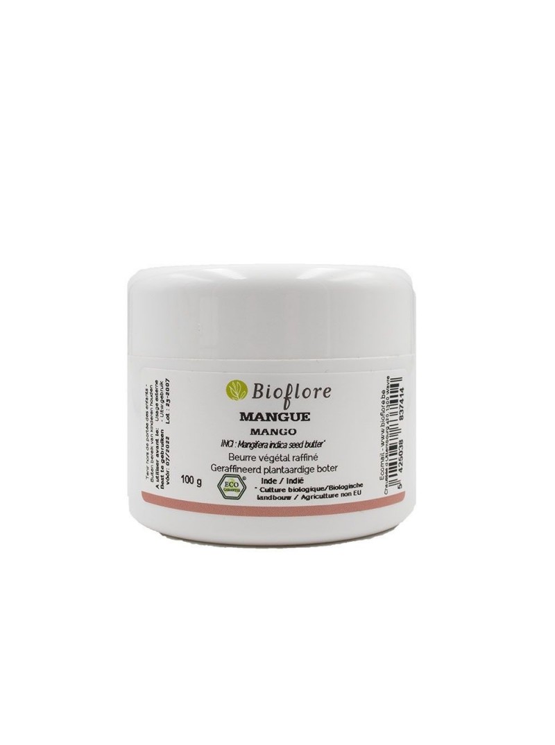 Bioflore - Beurre de Mangue Raffiné Bio - 100 grammes