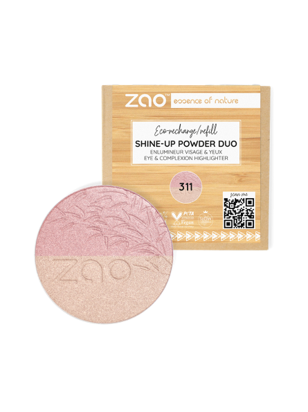 Zao - Shine-up Powder - 311 - Rose & Or - Recharge