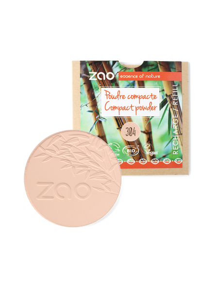 Zao - Poudre Compacte Bio - 304 - Cappuccino - Recharge (1)