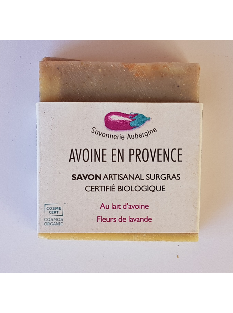 Savonnerie Aubergine - Savon Avoine en Provence Bio - 100 Grammes (1)
