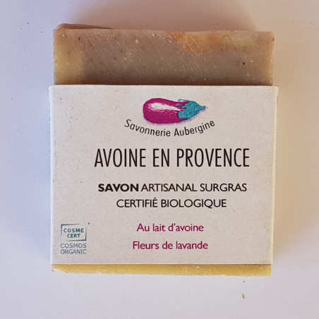 Savonnerie Aubergine - Savon Avoine en Provence Bio - 100 Grammes (1)
