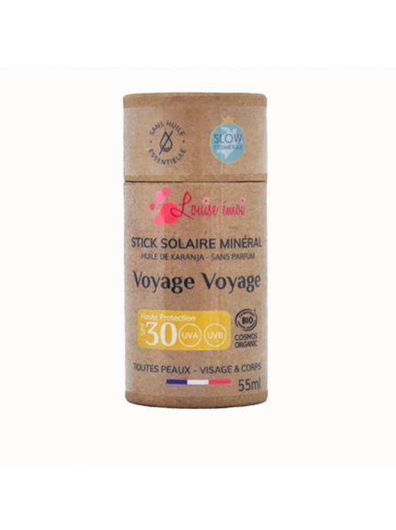 Louise Émoi - Stick Solaire Minéral Voyage Voyage SPF30 Bio - 55 ml (1)