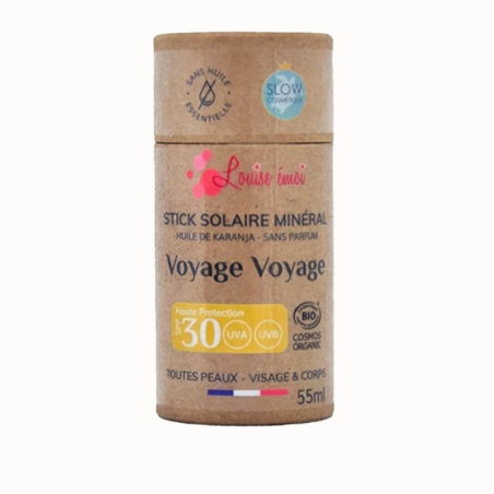 Louise Émoi - Stick Solaire Minéral Voyage Voyage SPF30 Bio - 55 ml (1)