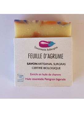 Savonnerie Aubergine - Savon Feuille d'Agrume Bio - 100 grammes (1)