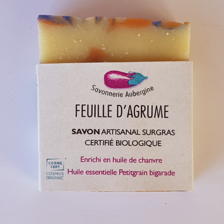 Savonnerie Aubergine - Savon Feuille d'Agrume Bio - 100 grammes (1)