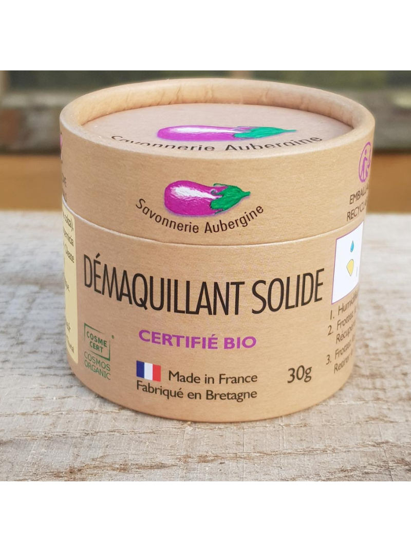 Savonnerie Aubergine - Démaquillant Solide Bio - 30 grammes (1)