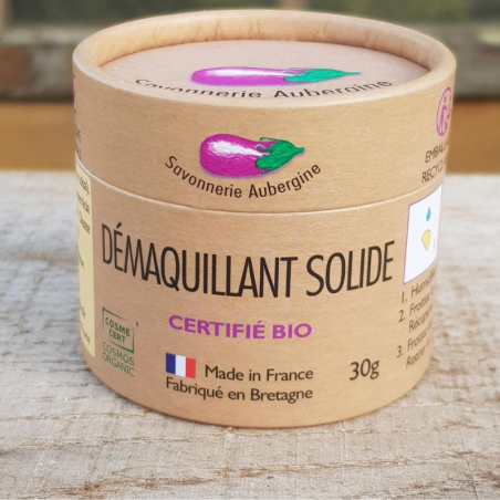 Savonnerie Aubergine - Démaquillant Solide Bio - 30 grammes (1)